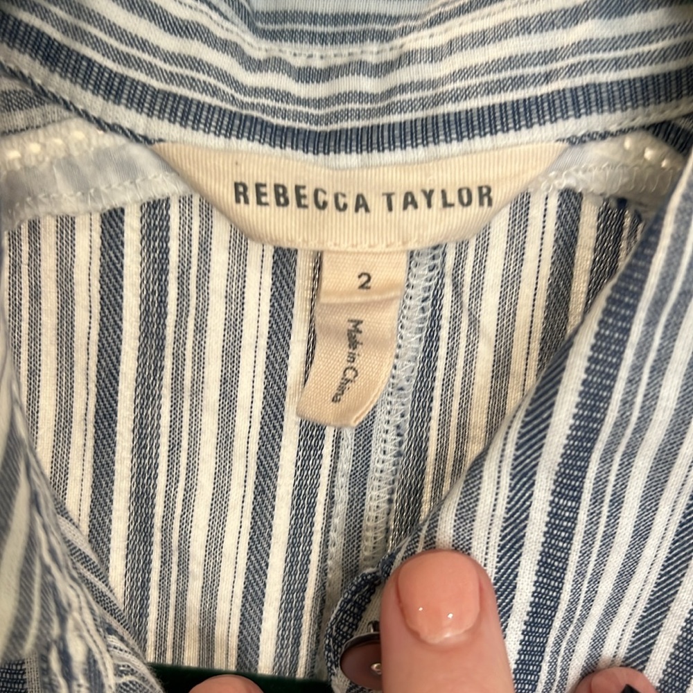 Rebecca Taylor tripped ruffle dress - size 2 - Picture 3 of 11